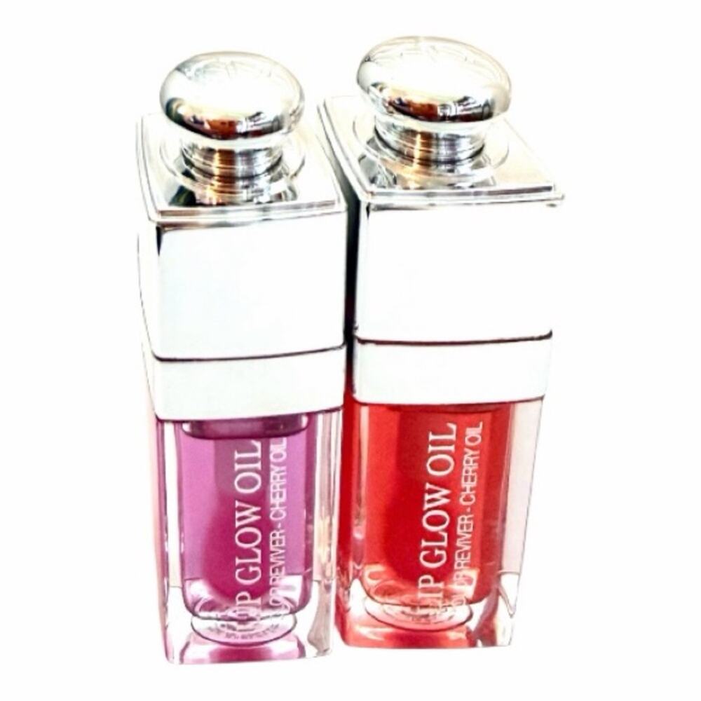 Dior Addict Lip Glow Oils X 2 • 063 Pink Lilac & 061 Poppy Coral  New